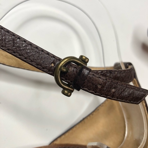 NEW Frye Dolly Leather Jewel Gem Stone T-Strap Boho Chunky Wooden Heels Shoes - Picture 7 of 16